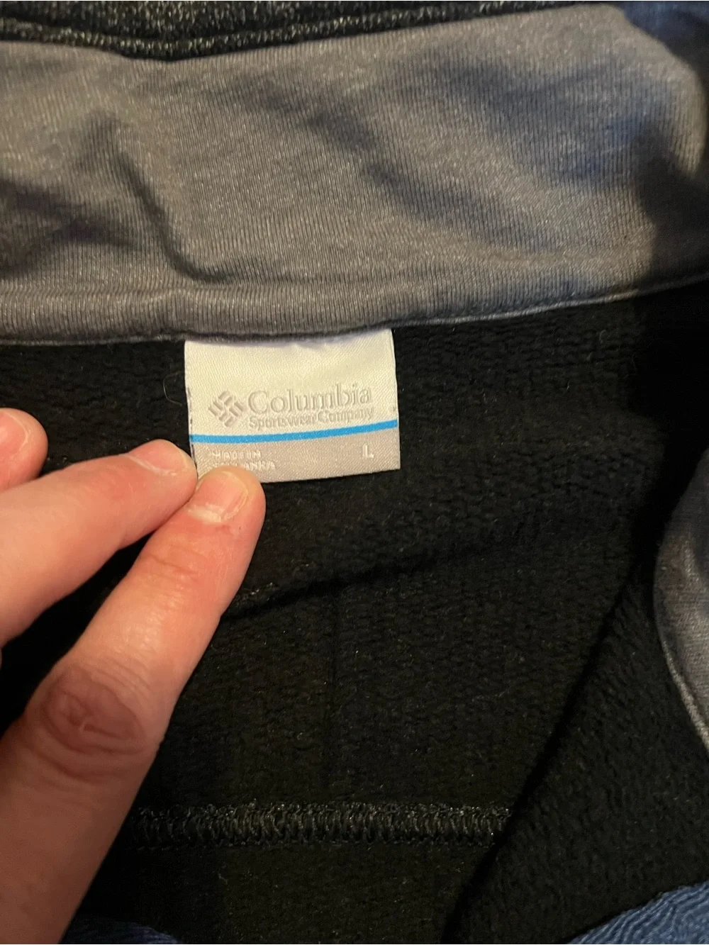 Columbia Men's Dark Gray Quarter-Zip Fleece Pullover Sz large